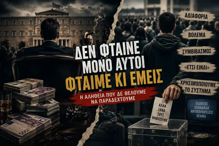 Πολιτικό σύστημα και πολίτες: Ποιος τελικά φταίει;
