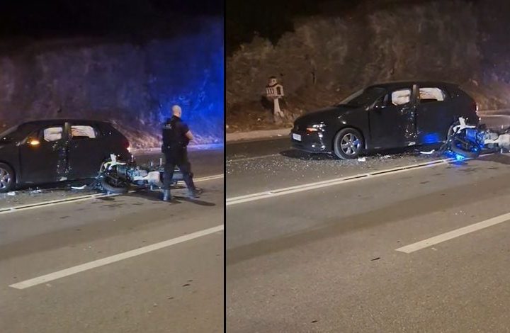 Ζημιές στα οχήματα μετά το τροχαίο στην Αθηνών-Σουνίου.